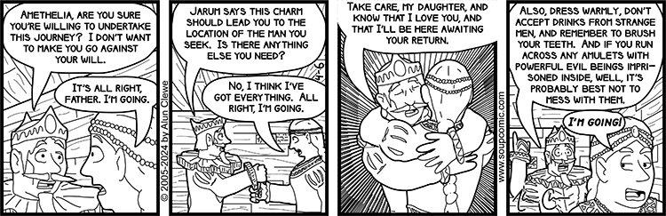 At least part of the duke's advice comes from personal experience. Comic strip for April 6 2024.
