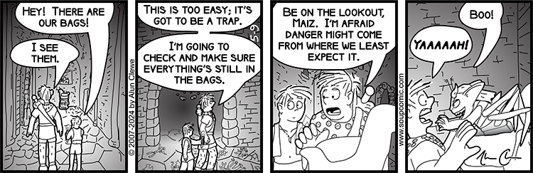 Not only was everything still in the bags, but there was an extra surprise, too! How nice! Comic strip for May 9 2024.